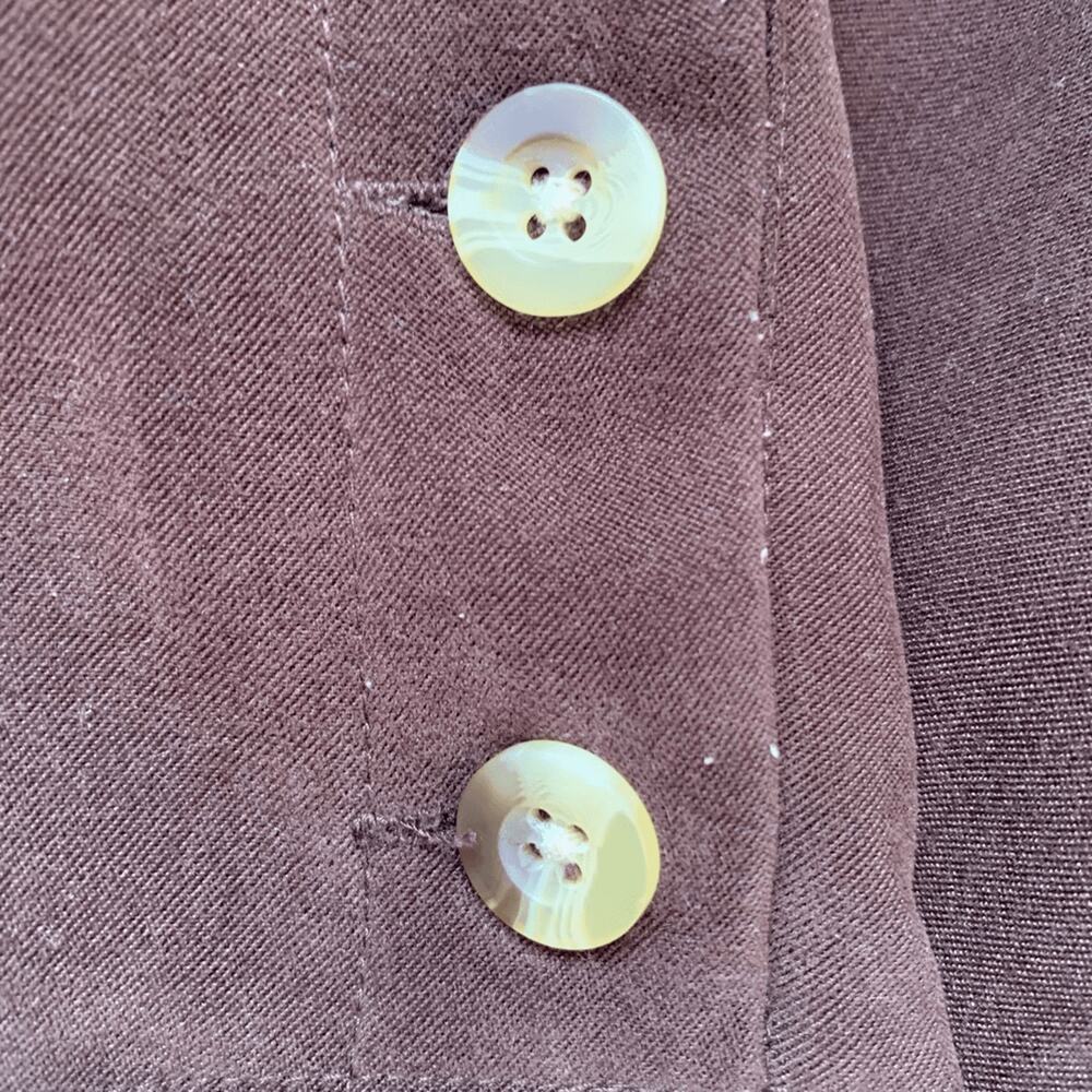 Vintage Faux Suede Jumper Dress Brown Prairie Midi Boho Modest Grunge Layering - Picture 12 of 14